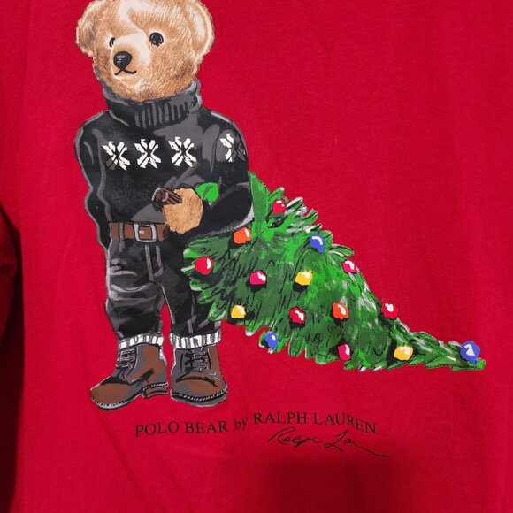 Bundle Of Two Red Polo Ralph Lauren Long Sleeve Top Large - Picture 4 of 8